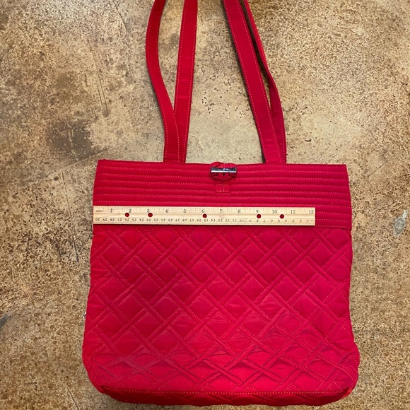 Sold- Vera Bradley “Vera” Fire Red Tote Bag - Picture 9 of 11